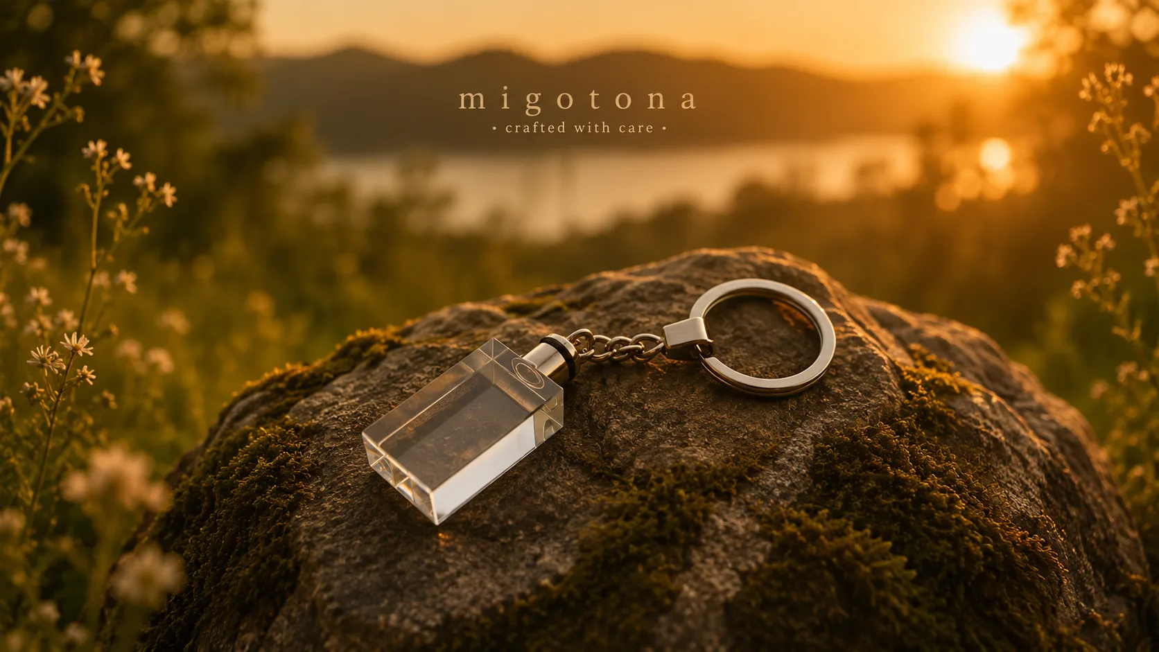 K5 LED crystal keyring "Facet"