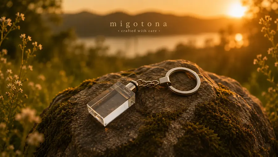 K5 LED crystal keyring "Facet"